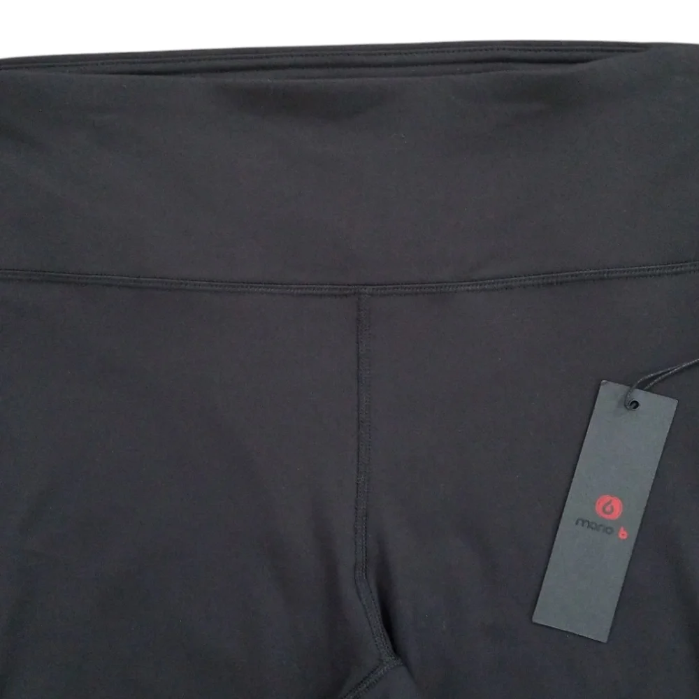 Mono B Women's Black Shredded‎ Knee Laser Cut High Waist Leggings Size XL NEW - Picture 8 of 15